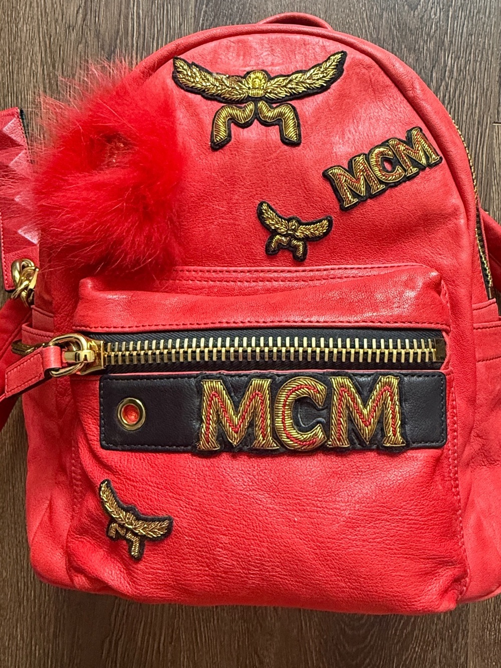 MCM Small Stark Insignia Leather Backpack - Picture 8 of 16